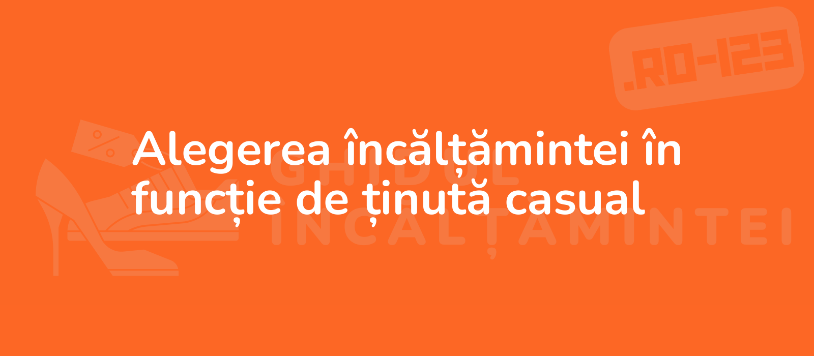 Alegerea încălțămintei în funcție de ținută casual