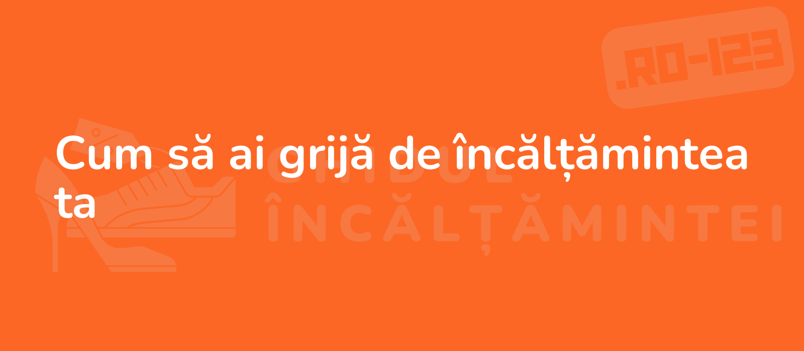 Cum să ai grijă de încălțămintea ta