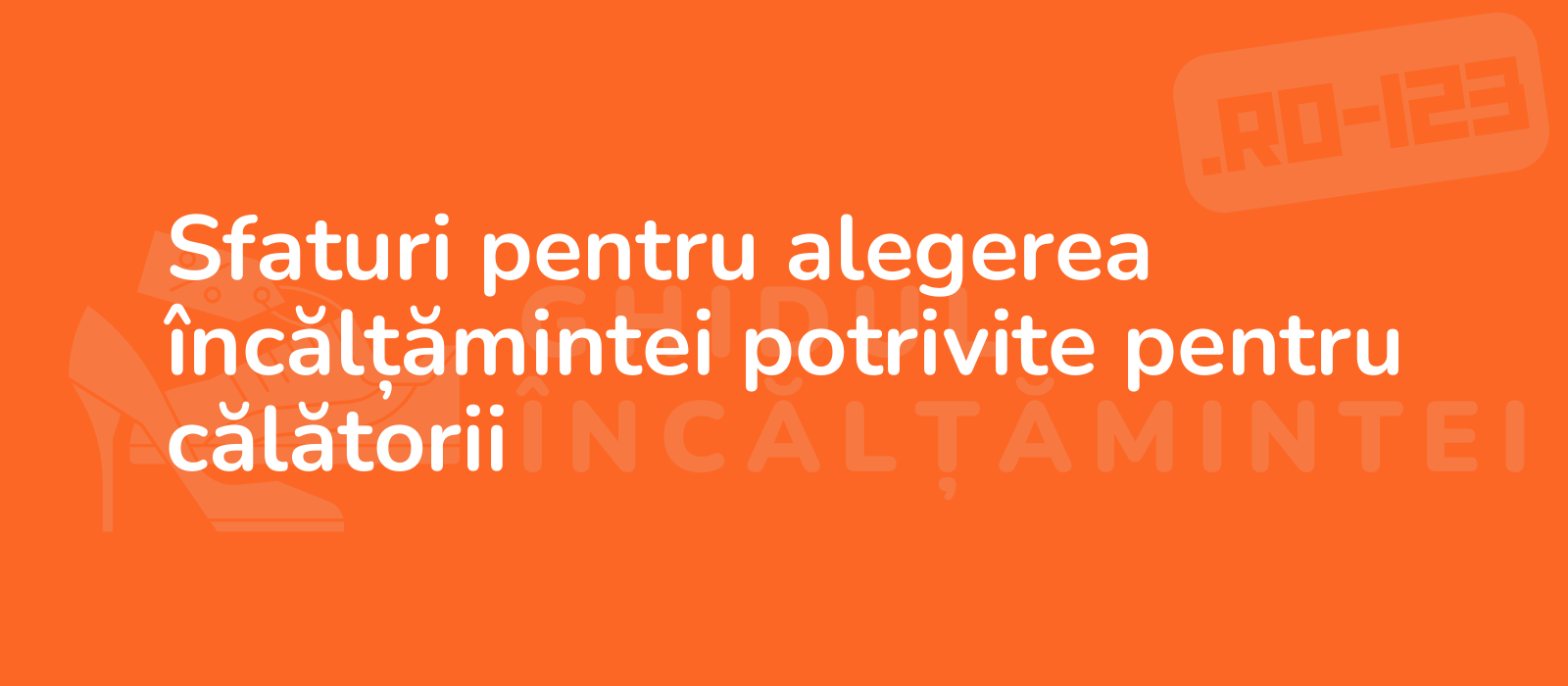 Sfaturi pentru alegerea încălțămintei potrivite pentru călătorii